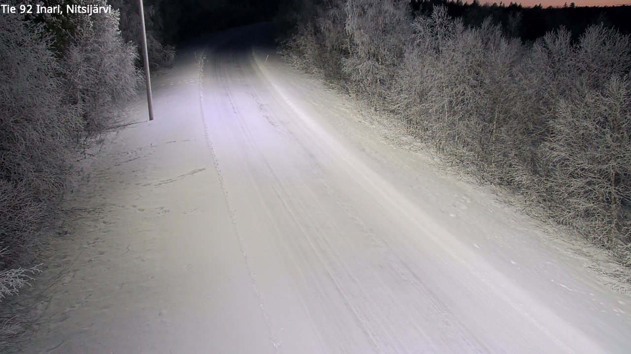 Kelikamerat Kuva Tie 92 Inari, Nitsijärvi, Inari, Lappi