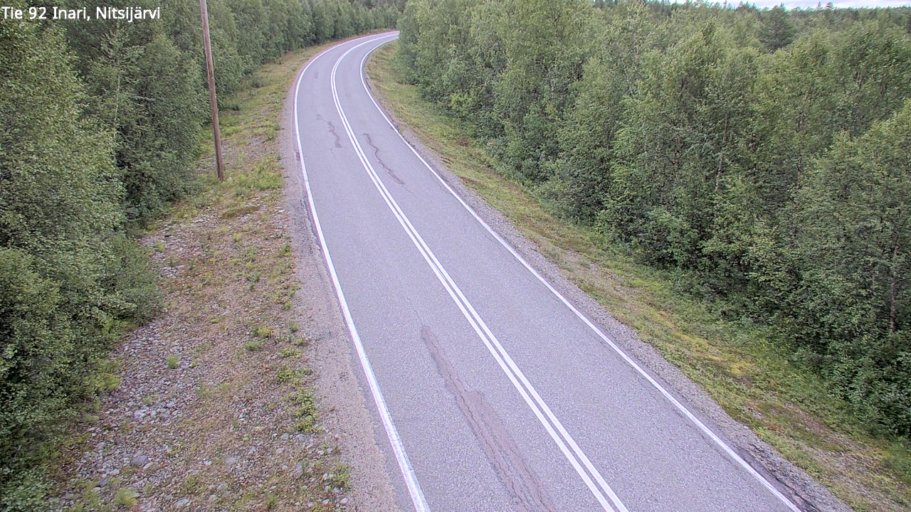 Weather Camera Image Väg 92 Enare, Nitsijärvi, Inari, Lappi