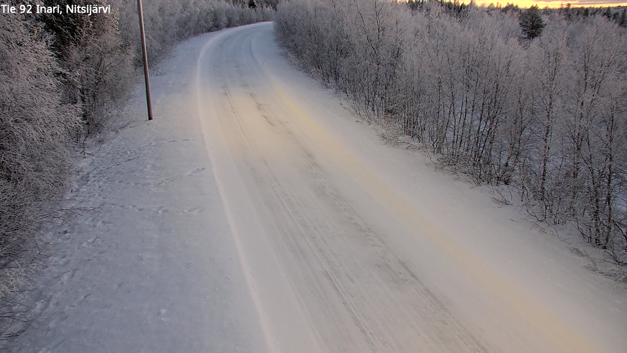 Kelikamerat Kuva Tie 92 Inari, Nitsijärvi, Inari, Lappi