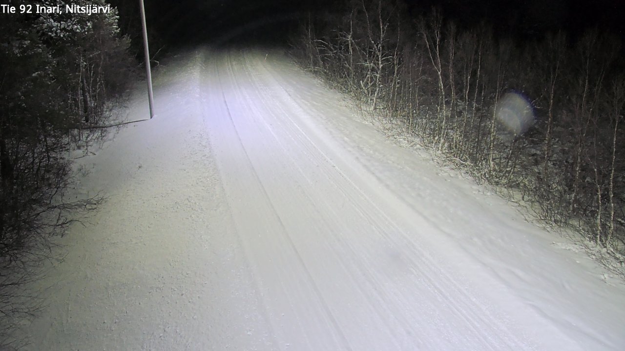 Weather Camera Image Road 92 Inari, Nitsijärvi, Inari, Lappi