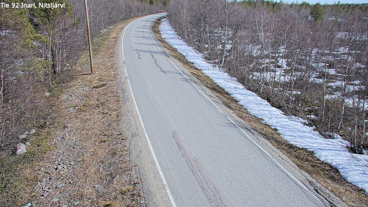 Weather Camera Image Väg 92 Enare, Nitsijärvi, Inari, Lappi