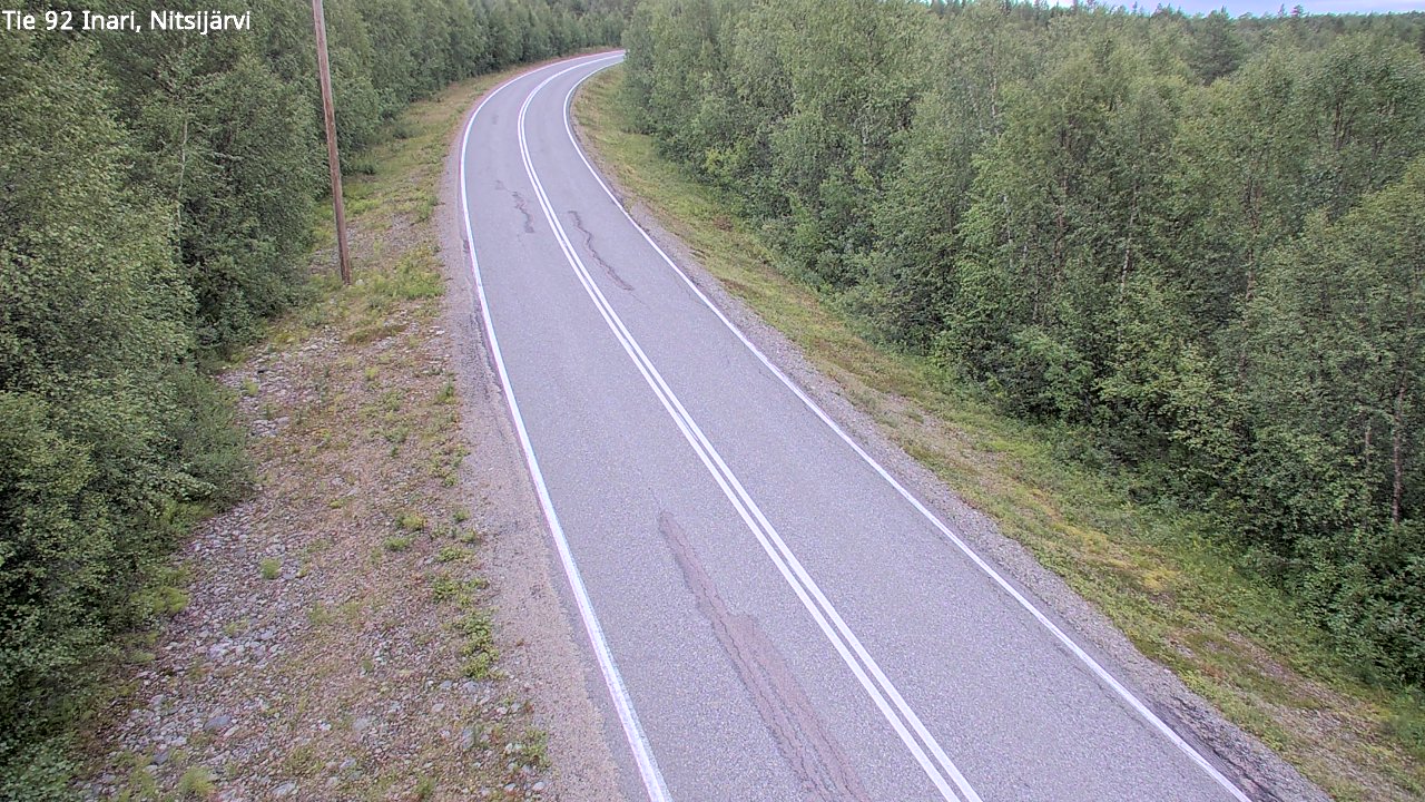 Weather Camera Image Väg 92 Enare, Nitsijärvi, Inari, Lappi
