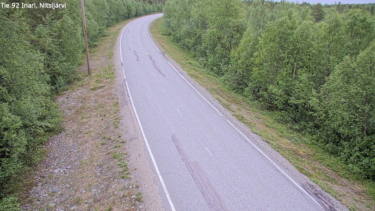 Weather Camera Image Väg 92 Enare, Nitsijärvi, Inari, Lappi