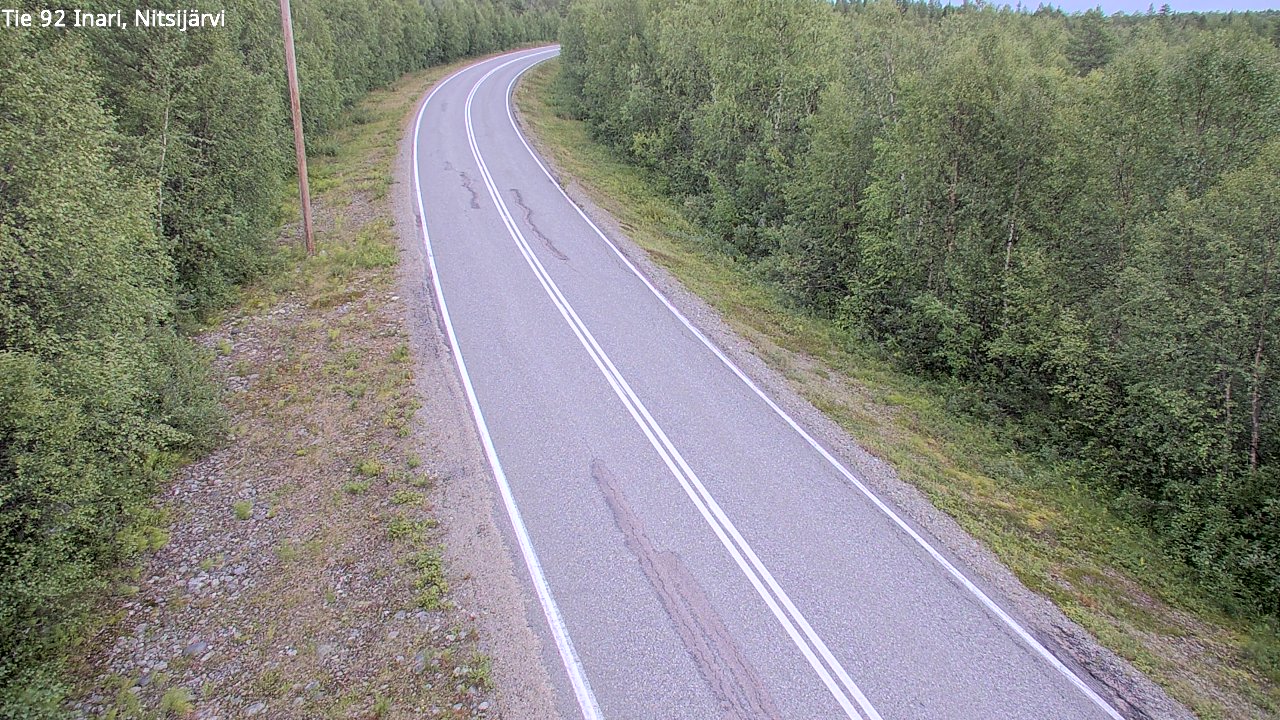 Weather Camera Image Väg 92 Enare, Nitsijärvi, Inari, Lappi