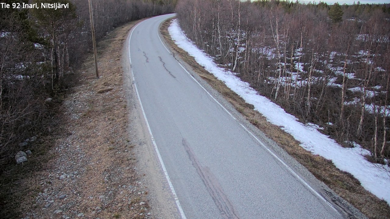 Weather Camera Image Road 92 Inari, Nitsijärvi, Inari, Lappi
