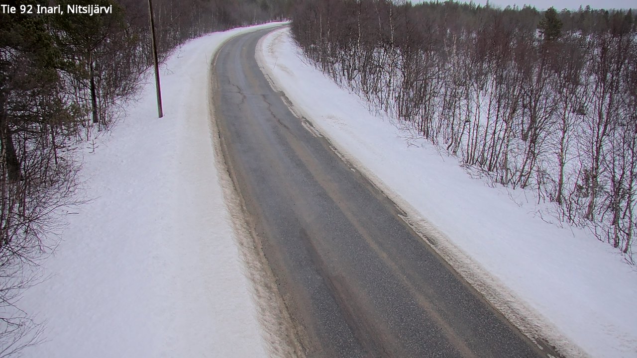 Weather Camera Image Road 92 Inari, Nitsijärvi, Inari, Lappi