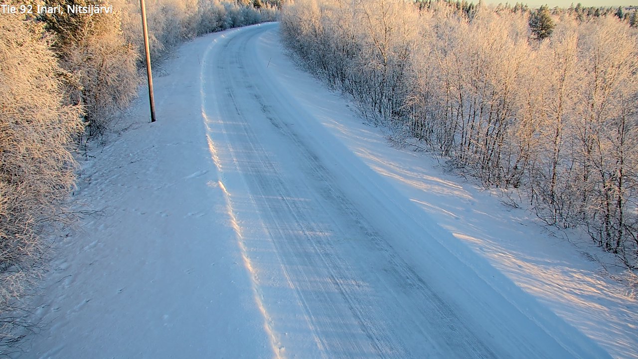 Kelikamerat Kuva Tie 92 Inari, Nitsijärvi, Inari, Lappi