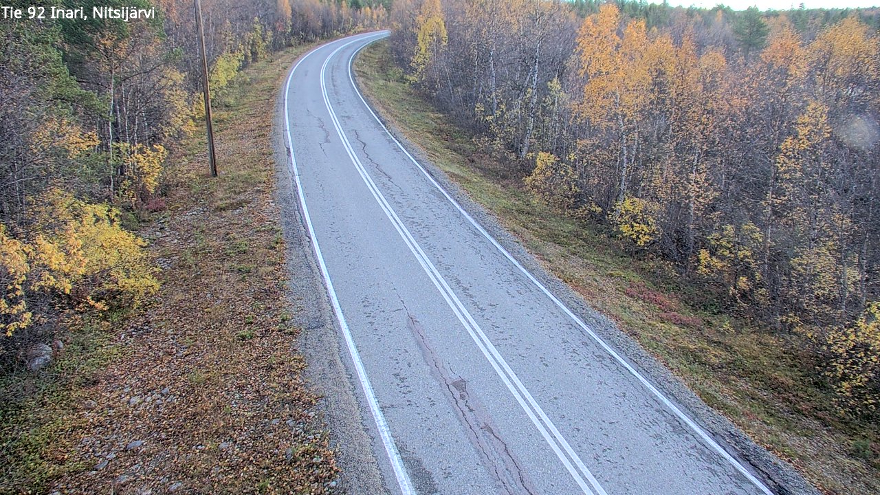 Kelikamerat Kuva Tie 92 Inari, Nitsijärvi, Inari, Lappi