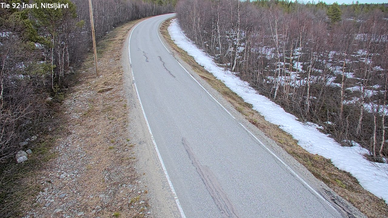 Weather Camera Image Väg 92 Enare, Nitsijärvi, Inari, Lappi