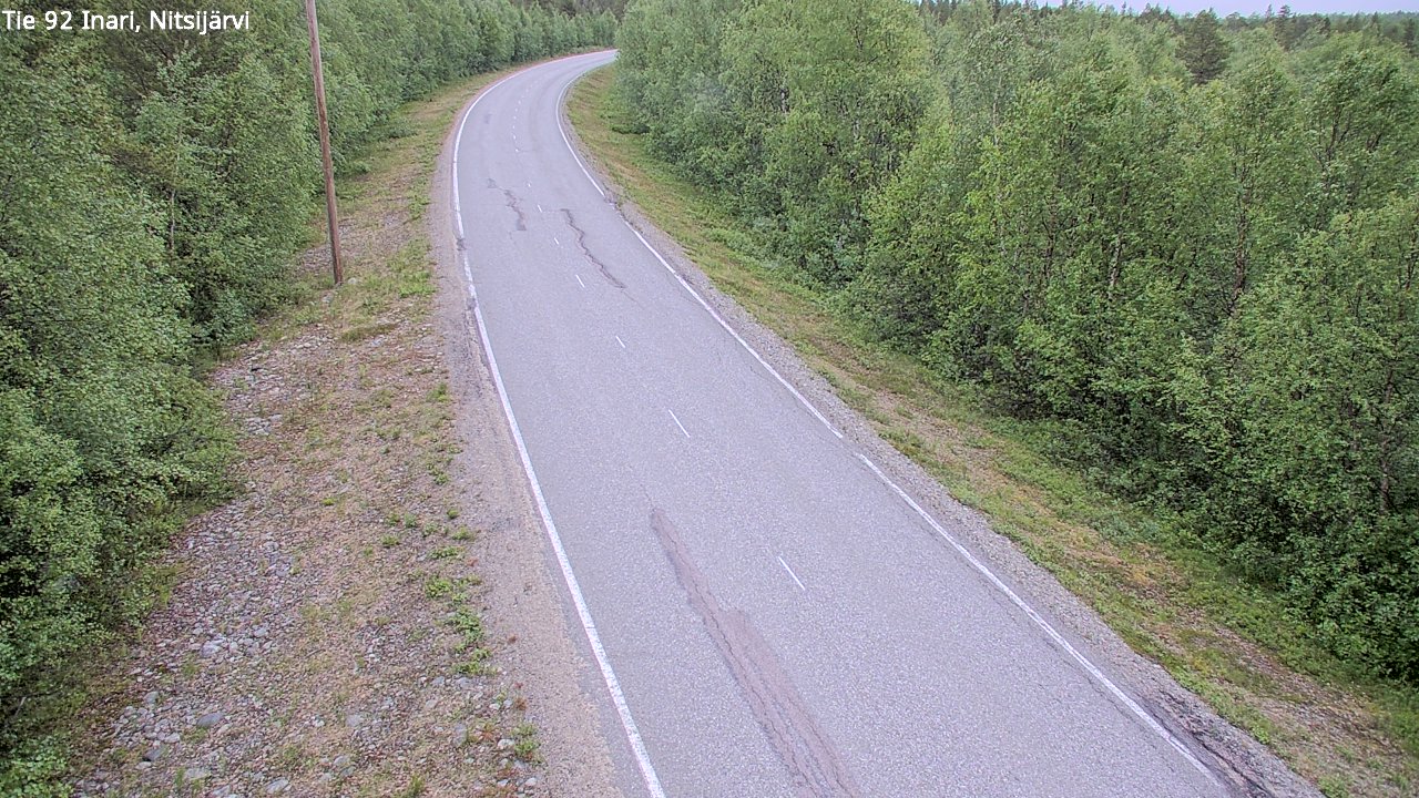 Weather Camera Image Väg 92 Enare, Nitsijärvi, Inari, Lappi