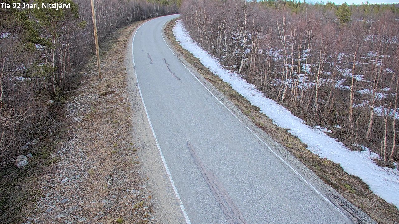 Weather Camera Image Väg 92 Enare, Nitsijärvi, Inari, Lappi