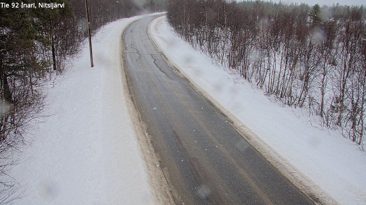 Weather Camera Image Väg 92 Enare, Nitsijärvi, Inari, Lappi