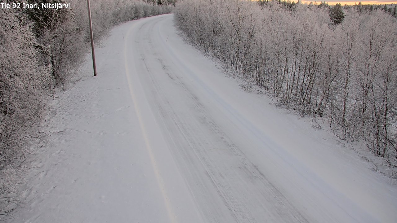 Kelikamerat Kuva Tie 92 Inari, Nitsijärvi, Inari, Lappi