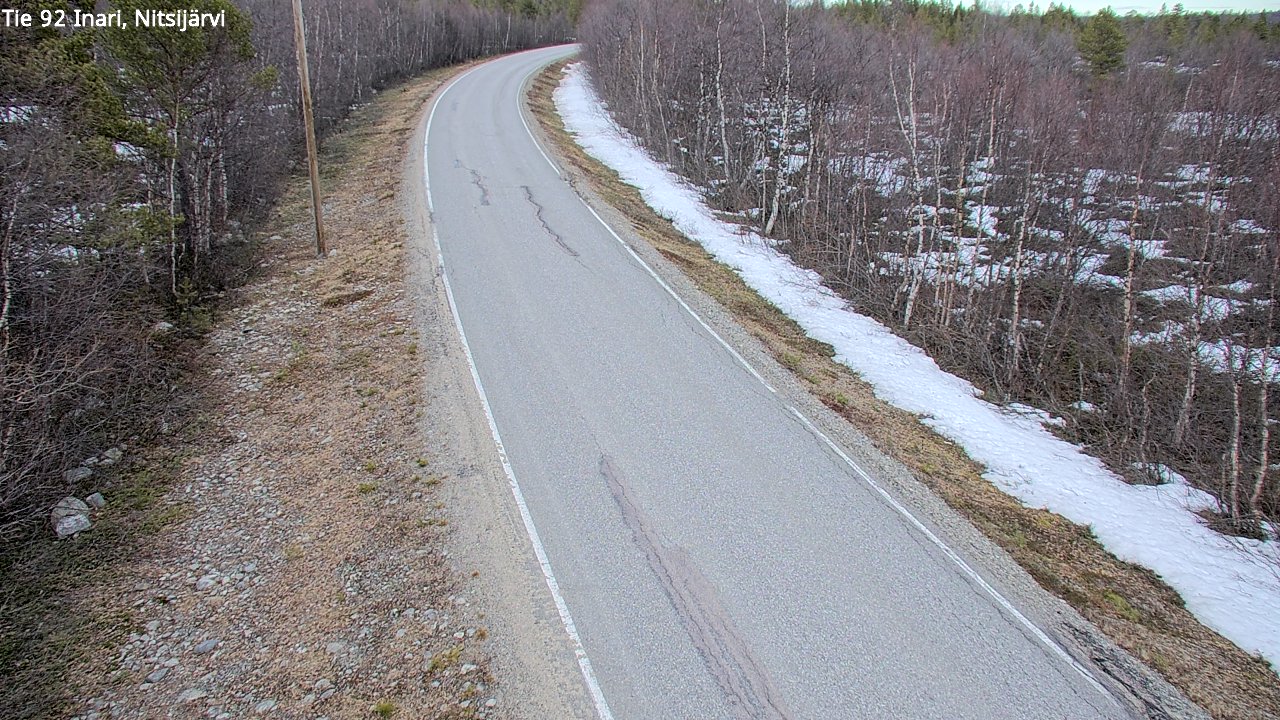 Weather Camera Image Väg 92 Enare, Nitsijärvi, Inari, Lappi