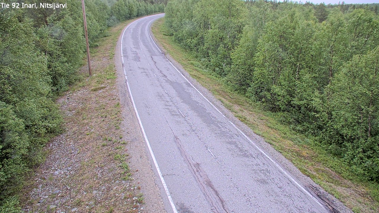 Weather Camera Image Road 92 Inari, Nitsijärvi, Inari, Lappi