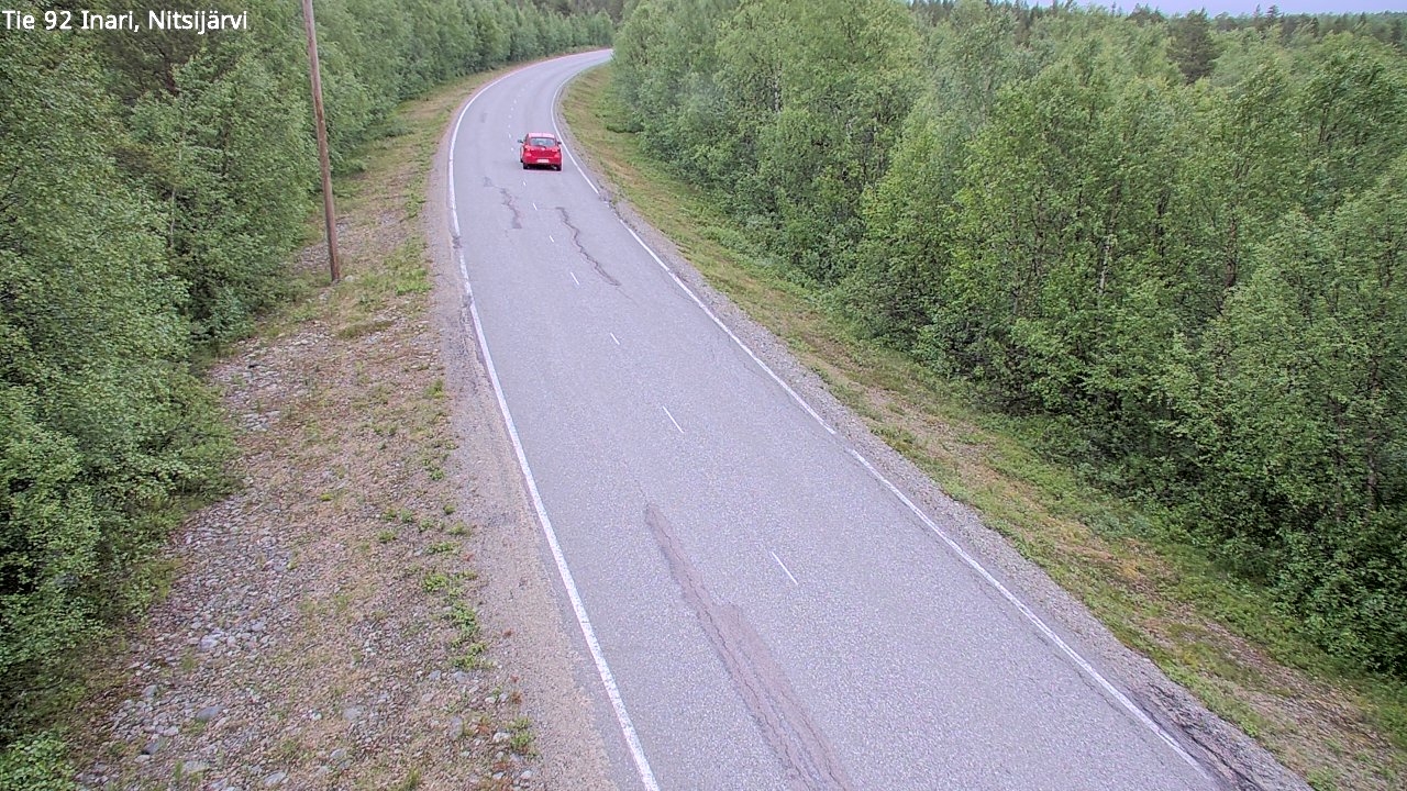 Weather Camera Image Väg 92 Enare, Nitsijärvi, Inari, Lappi