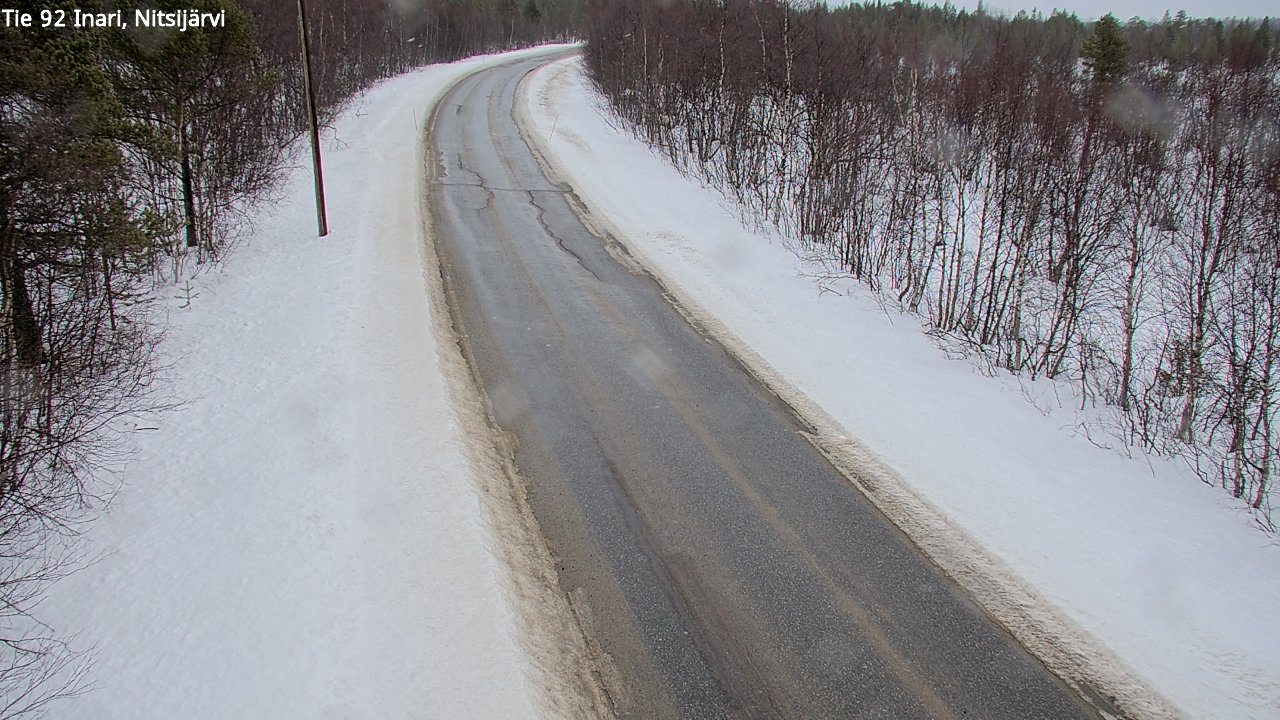 Weather Camera Image Väg 92 Enare, Nitsijärvi, Inari, Lappi