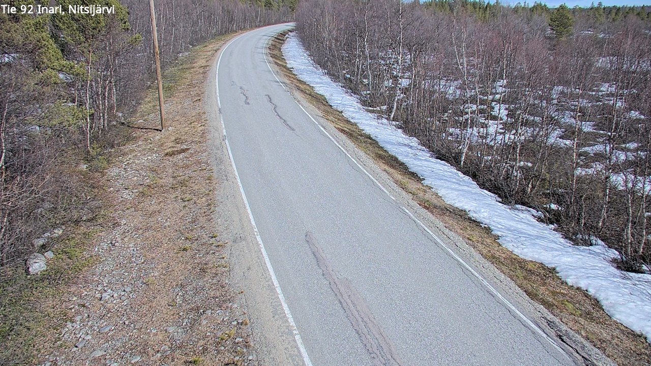 Weather Camera Image Väg 92 Enare, Nitsijärvi, Inari, Lappi