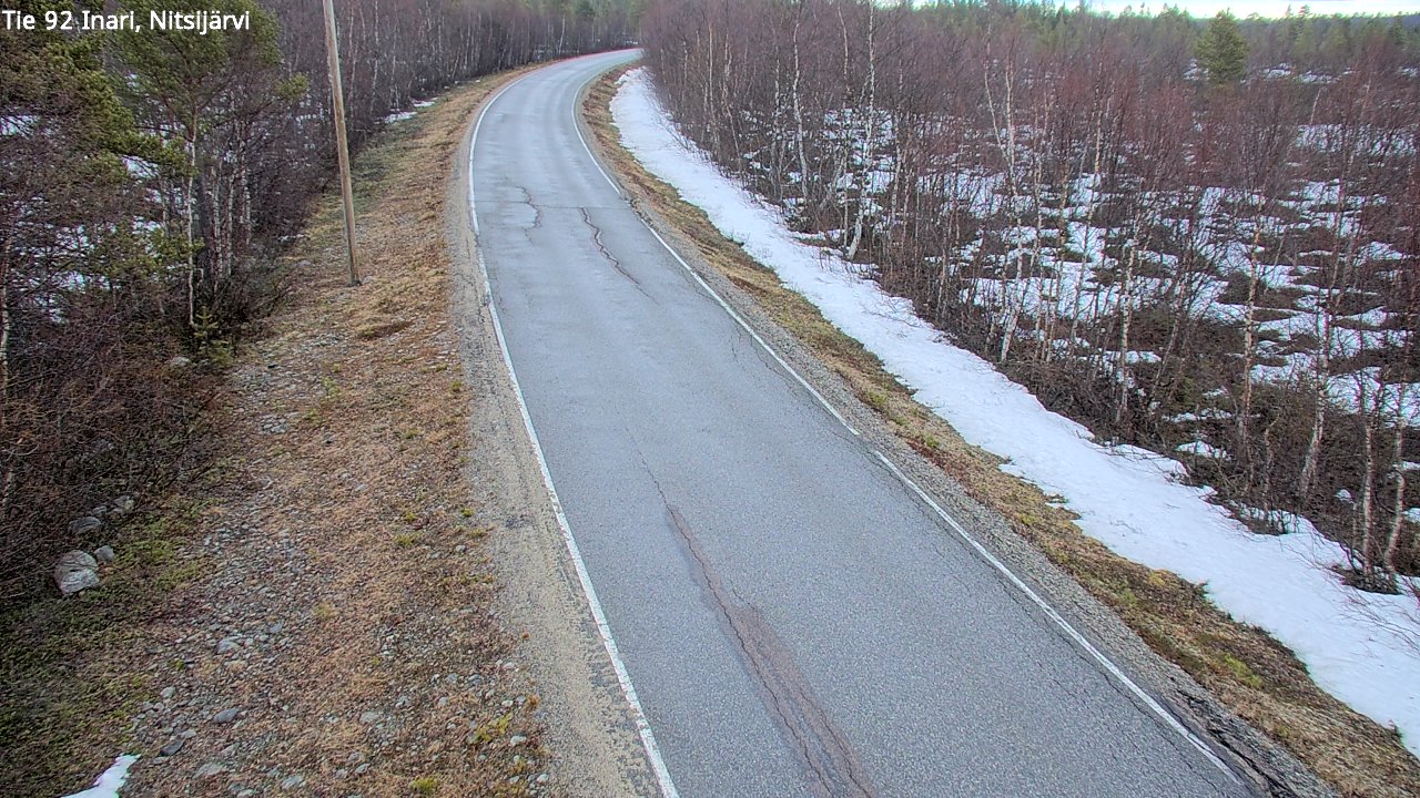 Weather Camera Image Väg 92 Enare, Nitsijärvi, Inari, Lappi