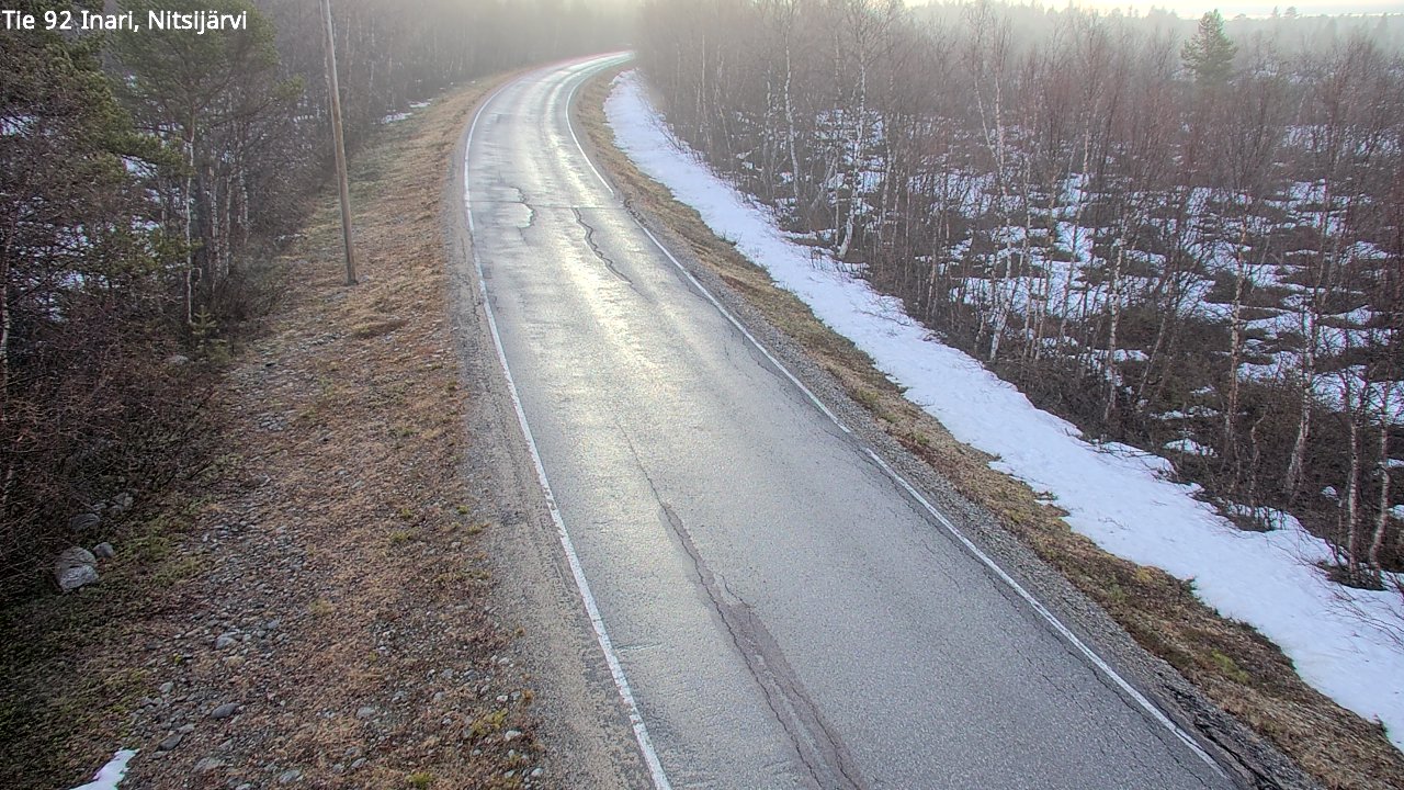 Weather Camera Image Väg 92 Enare, Nitsijärvi, Inari, Lappi