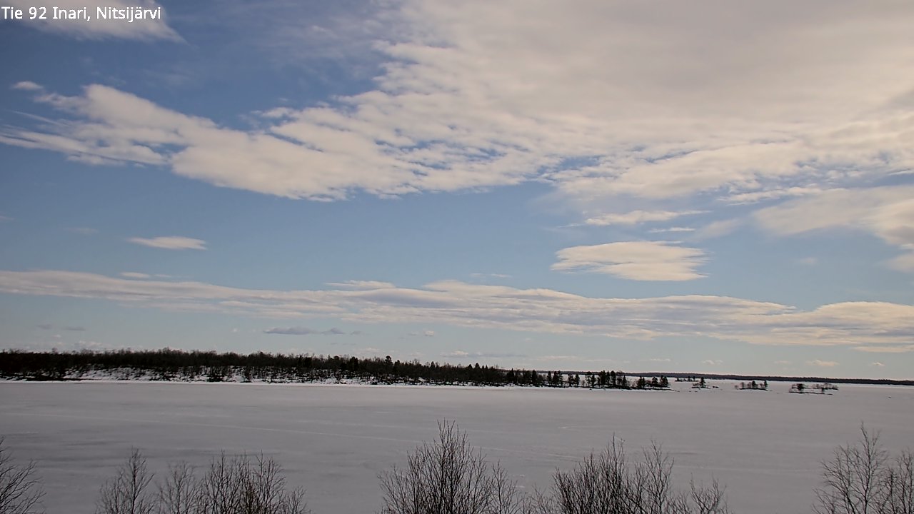 Weather Camera Image Väg 92 Enare, Nitsijärvi, Inari, Lappi