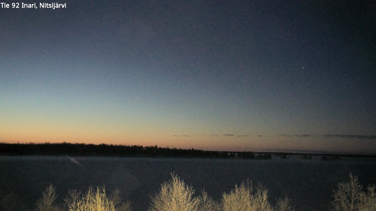 Weather Camera Image Road 92 Inari, Nitsijärvi, Inari, Lappi