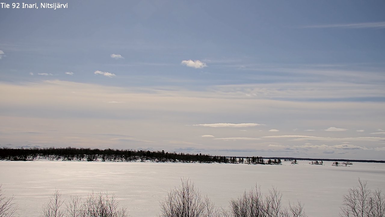 Weather Camera Image Väg 92 Enare, Nitsijärvi, Inari, Lappi