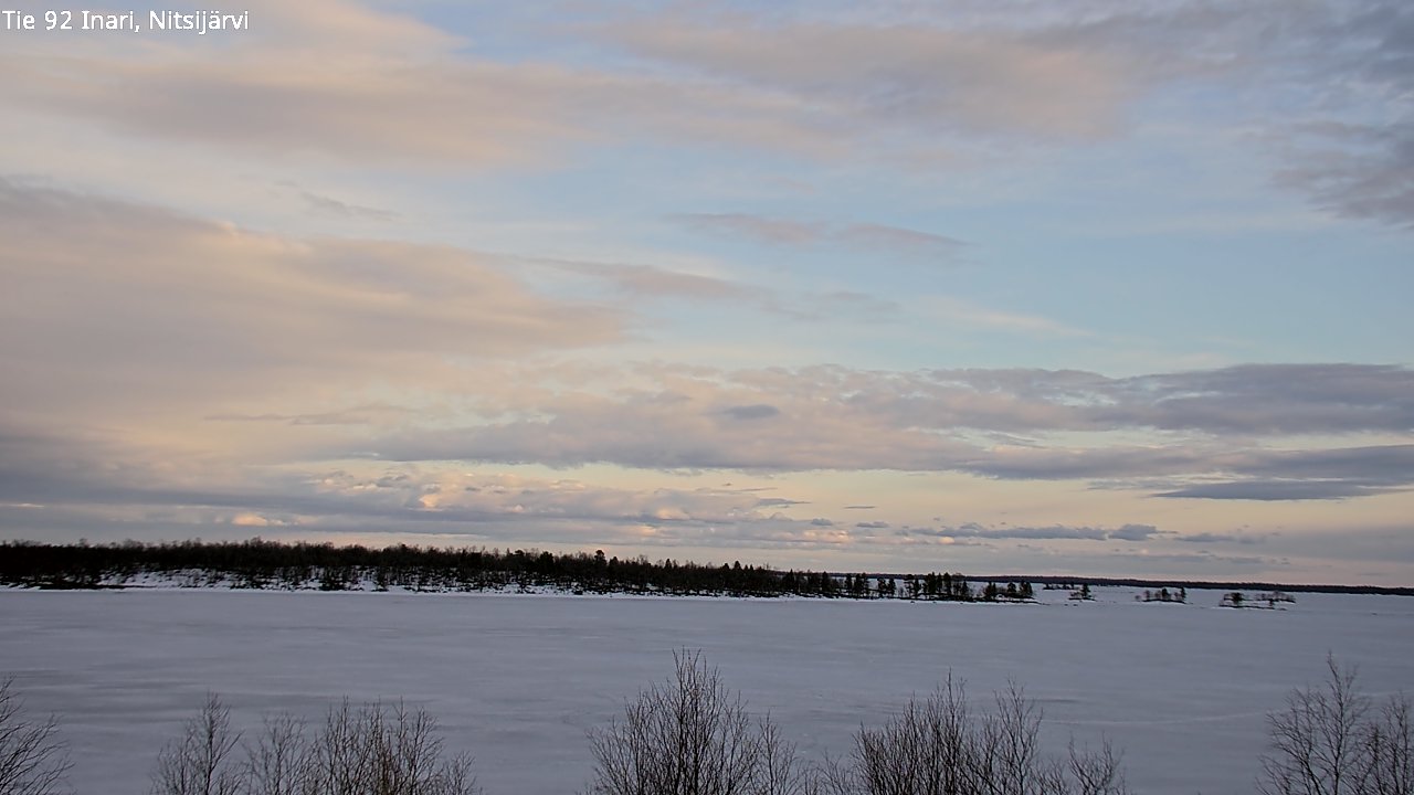 Weather Camera Image Väg 92 Enare, Nitsijärvi, Inari, Lappi