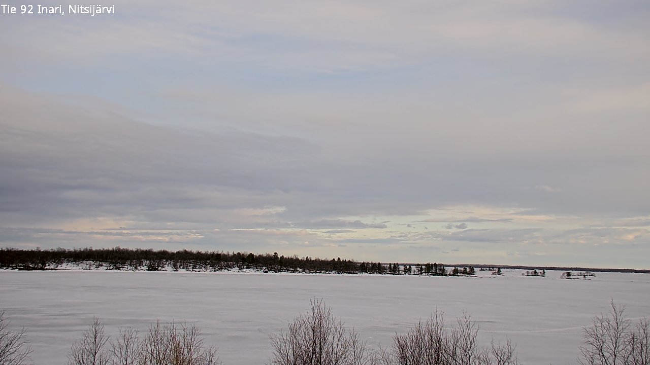 Weather Camera Image Väg 92 Enare, Nitsijärvi, Inari, Lappi