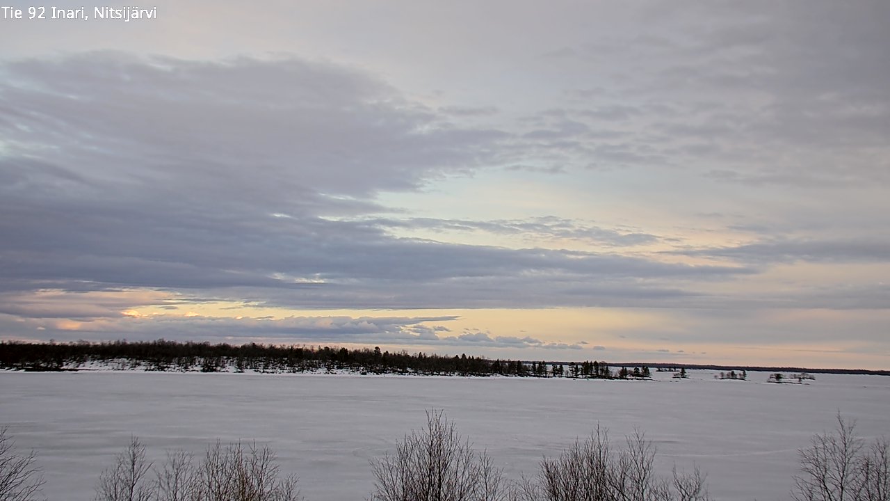 Weather Camera Image Väg 92 Enare, Nitsijärvi, Inari, Lappi