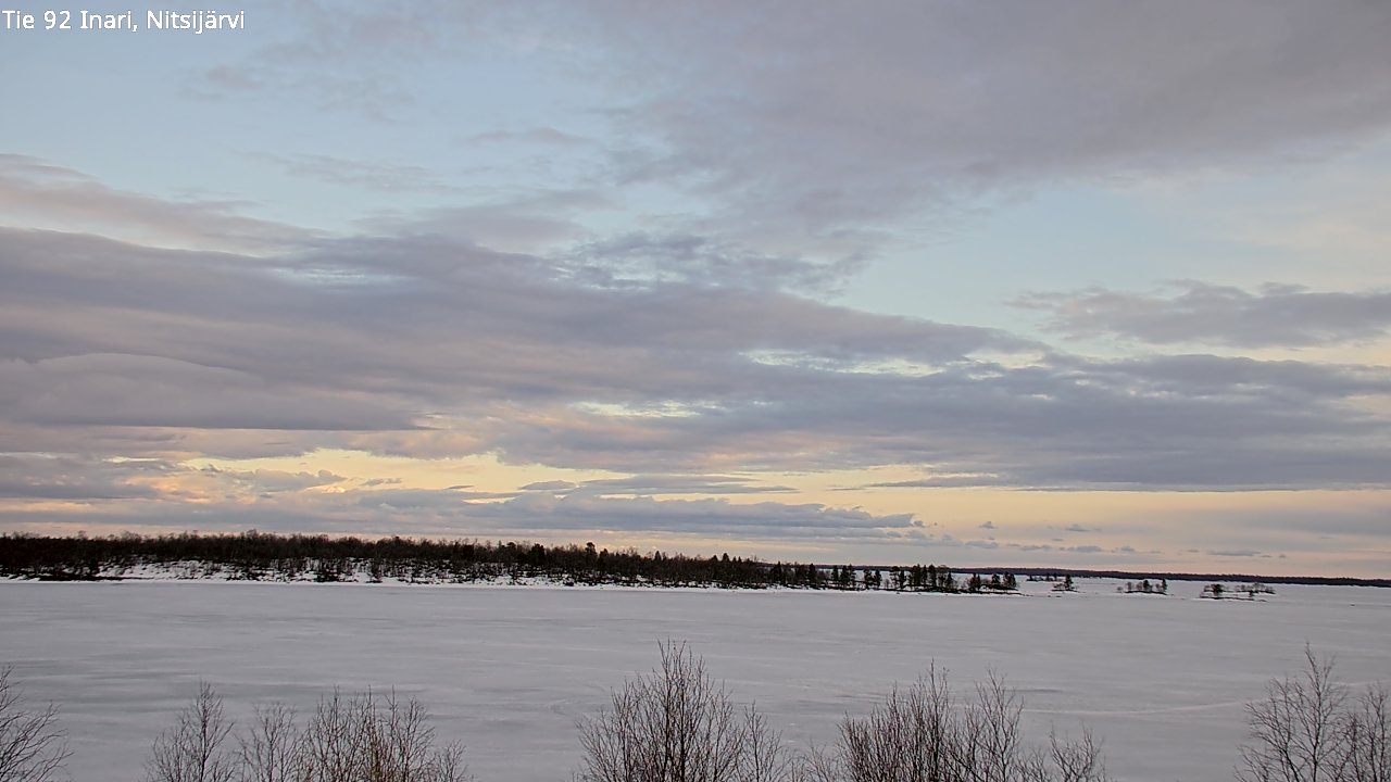 Weather Camera Image Väg 92 Enare, Nitsijärvi, Inari, Lappi