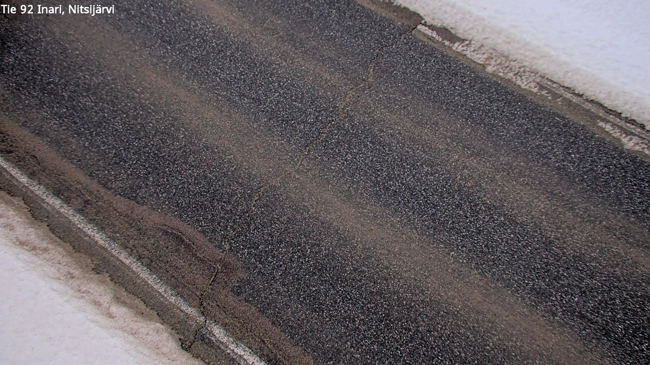 Weather Camera Image Väg 92 Enare, Nitsijärvi, Inari, Lappi