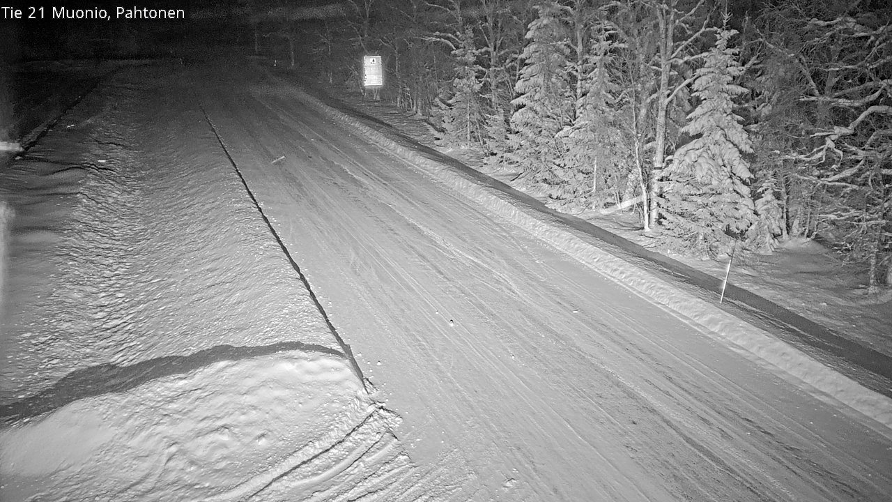 Weather Camera Image Väg 21 Muonio Pahtonen, Muonio, Lappi