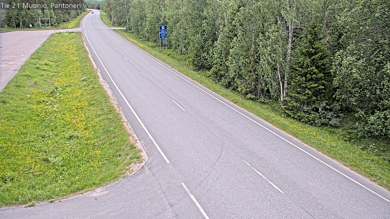 Weather Camera Image Väg 21 Muonio Pahtonen, Muonio, Lappi