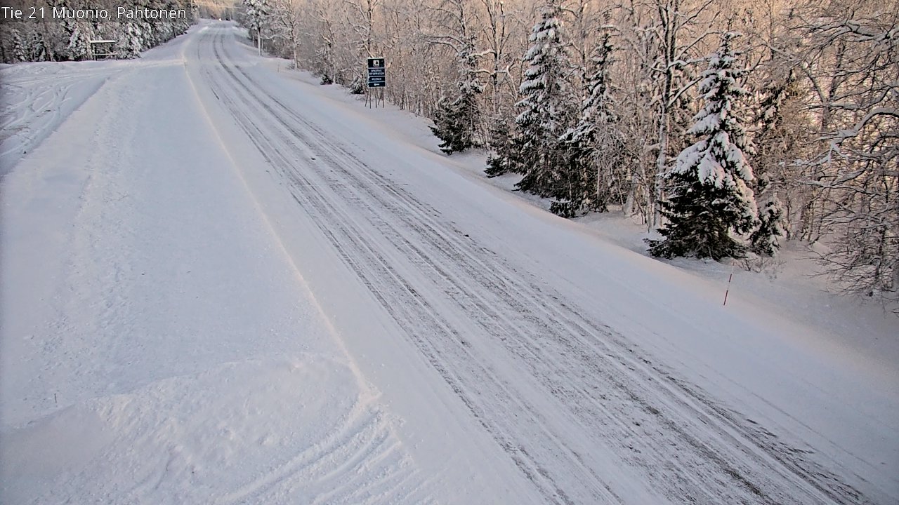 Weather Camera Image Road 21 Muonio Pahtonen, Muonio, Lappi