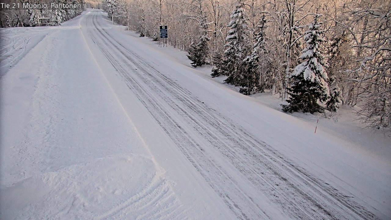 Weather Camera Image Road 21 Muonio Pahtonen, Muonio, Lappi