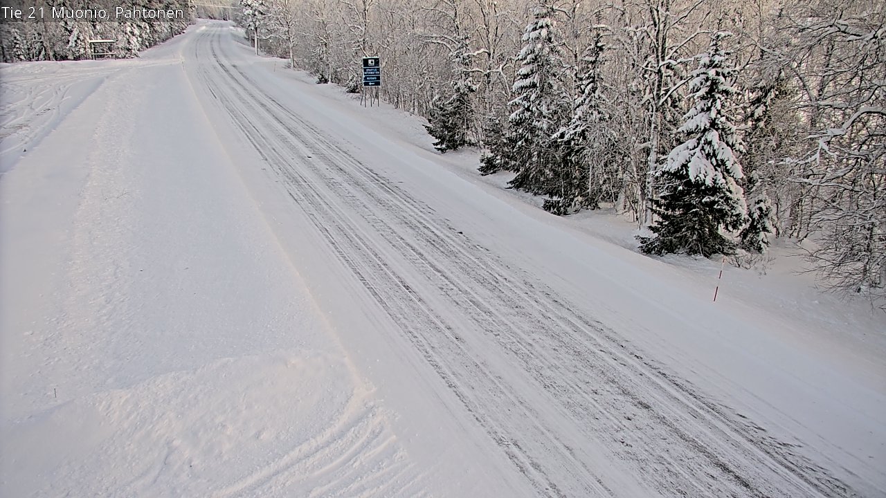Weather Camera Image Road 21 Muonio Pahtonen, Muonio, Lappi