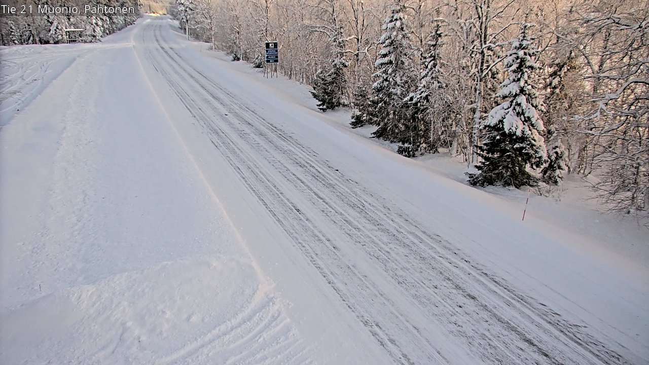 Weather Camera Image Road 21 Muonio Pahtonen, Muonio, Lappi