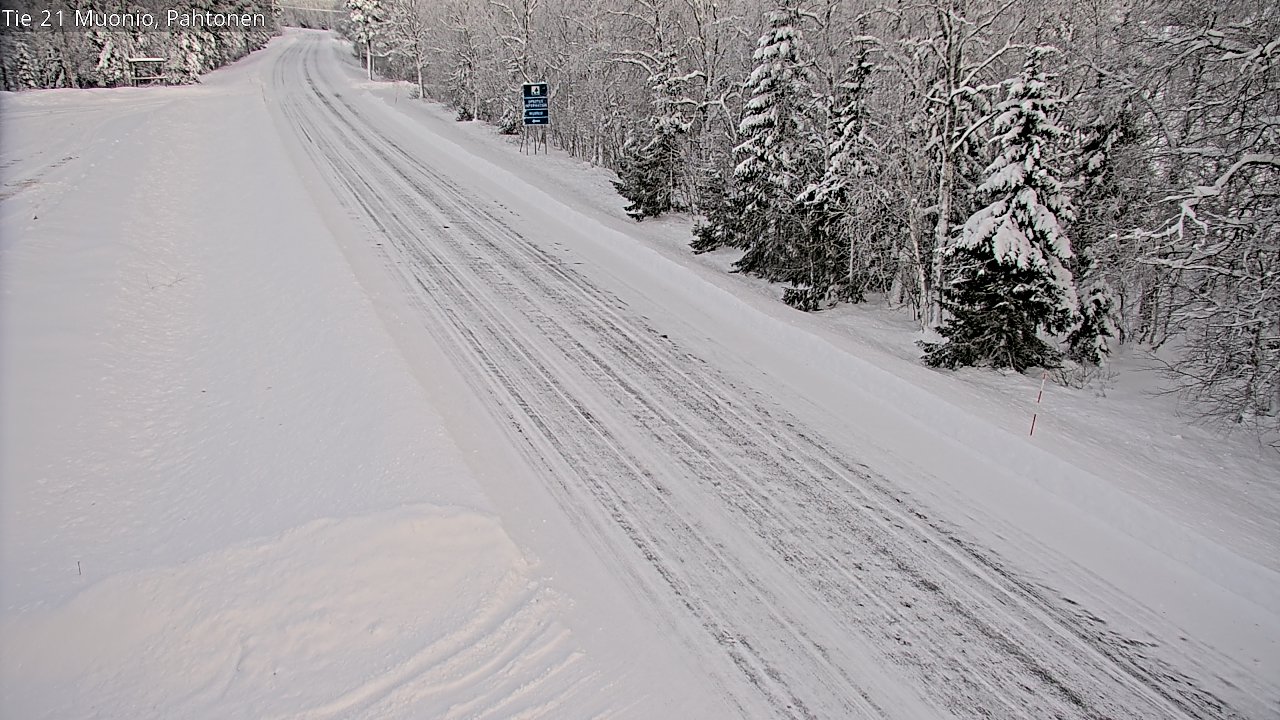 Weather Camera Image Road 21 Muonio Pahtonen, Muonio, Lappi