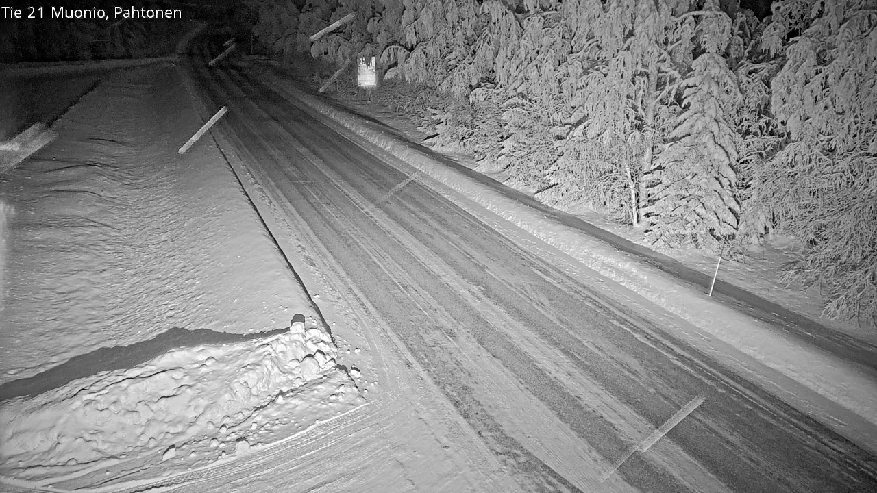 Weather Camera Image Väg 21 Muonio Pahtonen, Muonio, Lappi