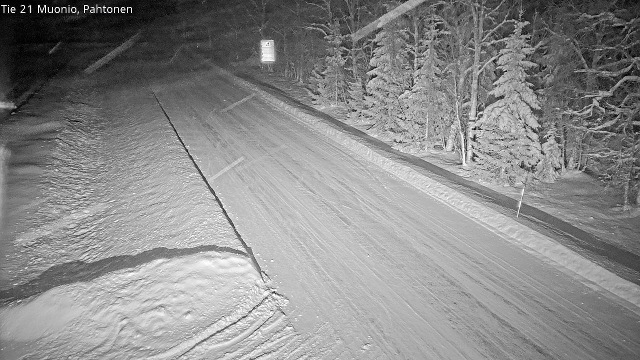 Weather Camera Image Väg 21 Muonio Pahtonen, Muonio, Lappi