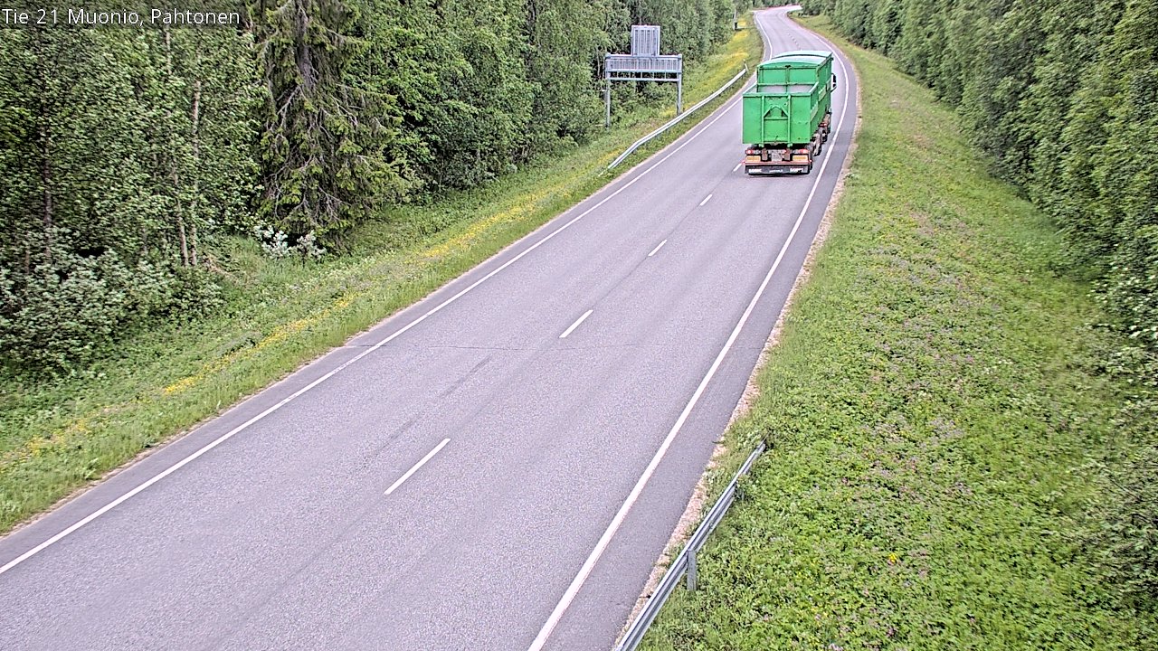 Weather Camera Image Väg 21 Muonio Pahtonen, Muonio, Lappi