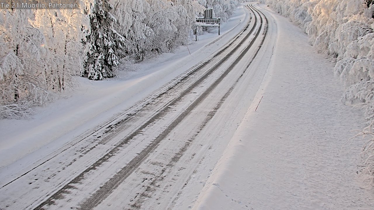 Weather Camera Image Road 21 Muonio Pahtonen, Muonio, Lappi