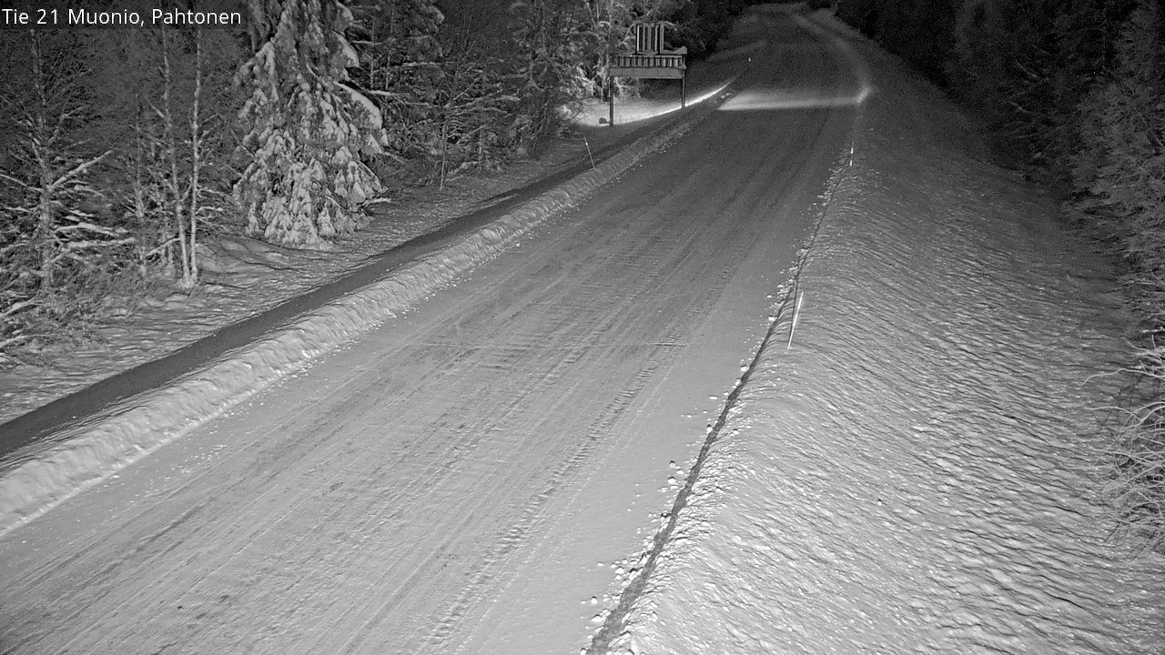 Weather Camera Image Road 21 Muonio Pahtonen, Muonio, Lappi