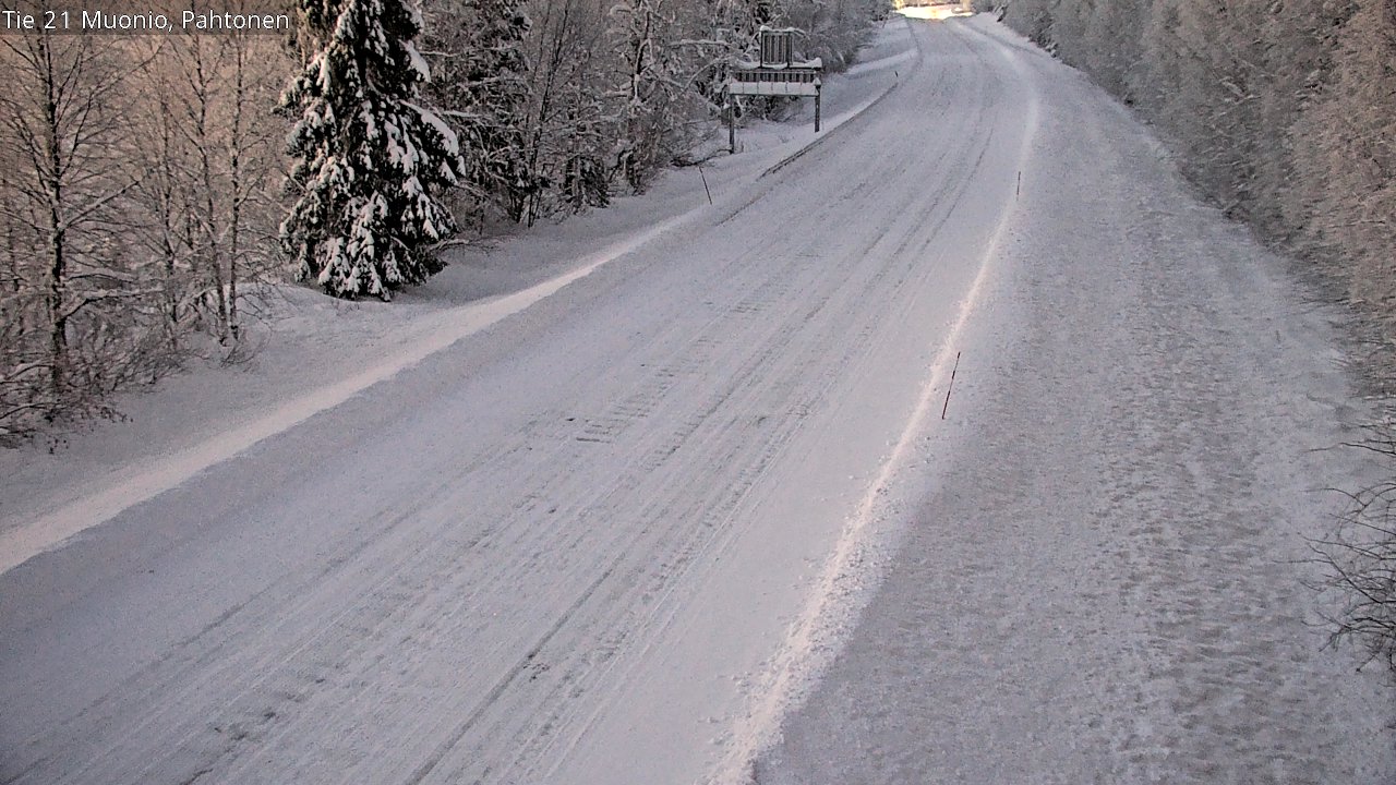 Weather Camera Image Road 21 Muonio Pahtonen, Muonio, Lappi