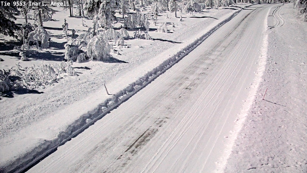 Weather Camera Image Väg 9553 Inari, Angeli, Lintupuolivaara, Inari, Lappi