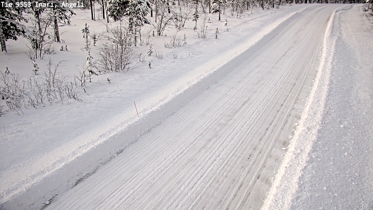 Weather Camera Image Väg 9553 Inari, Angeli, Lintupuolivaara, Inari, Lappi