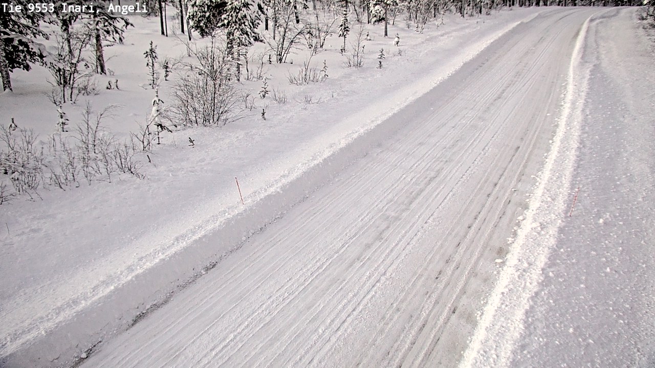 Weather Camera Image Väg 9553 Inari, Angeli, Lintupuolivaara, Inari, Lappi