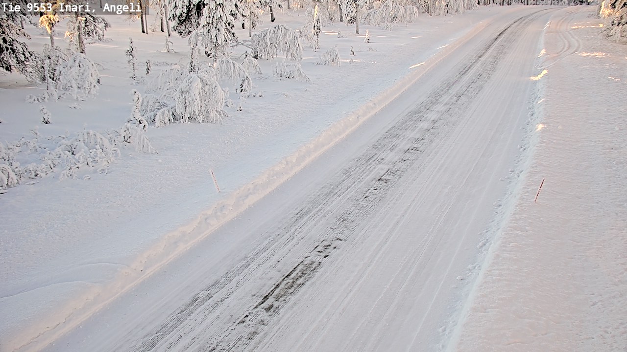Weather Camera Image Road 9553 Inari, Angeli, Lintupuolivaara, Inari, Lappi