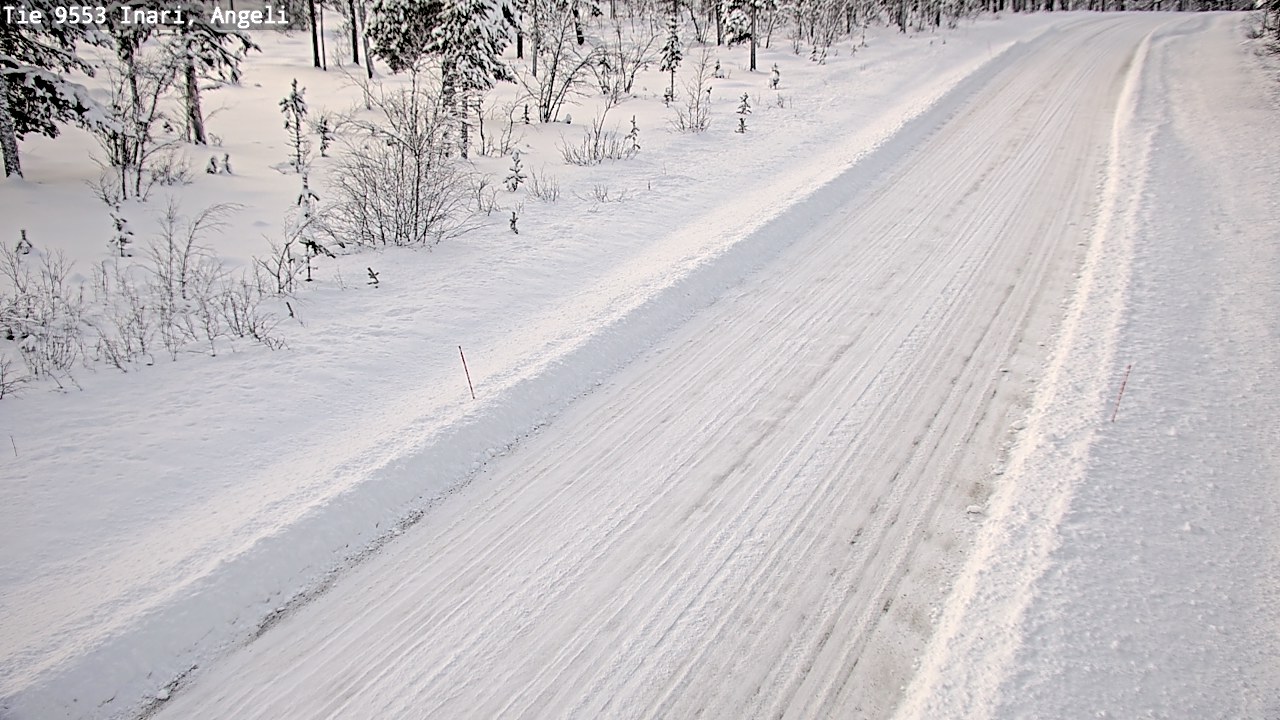Weather Camera Image Väg 9553 Inari, Angeli, Lintupuolivaara, Inari, Lappi